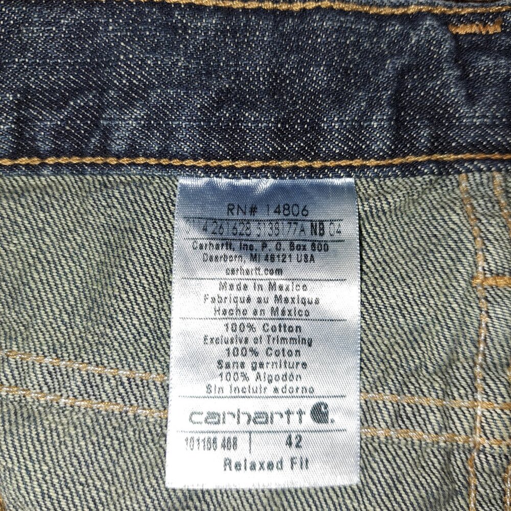 Carhartt Relaxed Fit 5 Pocket Denim Jean Shorts  size 42 - Picture 4 of 8
